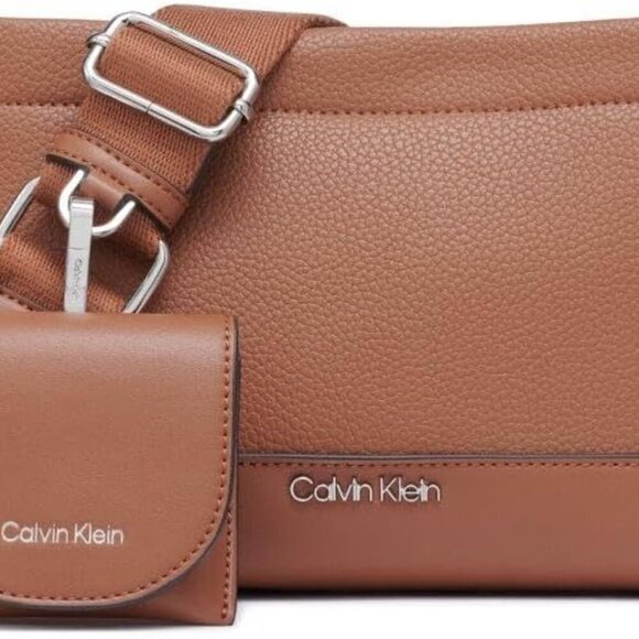 Handbags - Bianca Vegan Leather Crossbody Bag Caramel Womens Travel Organizer